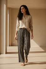 Load image into Gallery viewer, Shakti Lace Cotton Wide Leg Pants, Boho Cotton Pants, Yoga, Festival, Comfortable Lounge Pants