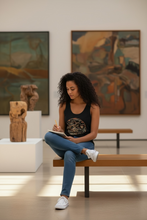Load image into Gallery viewer, Women's Cotton Tank Top: Qing Dynasty Dragon Medallion Graphic Tee | 17th Century Chinese Textile Art | Unknown Artist Collection