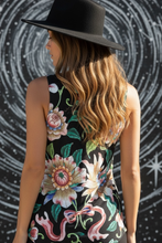 Load image into Gallery viewer, Lotus Bloom Poly Tank, Vintage Art Print, Wearable Art