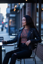 Load image into Gallery viewer, Vintage Phoenix + Floral Print Crop Tee