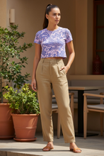 Load image into Gallery viewer, Vintage Phoenix + Floral Print Crop Tee- Baby Pink
