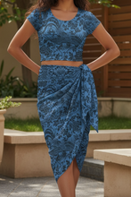 Load image into Gallery viewer, Phoenix + Floral Sarong Scarf- Celestial Slate