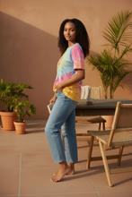 Load image into Gallery viewer, Hibiscus Cotton Oversized Tie-Dye T-shirt, 100% US Grown Cotton