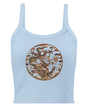 Load image into Gallery viewer, Women’s Micro-Rib Tank Top: Women's Cotton Tank Top: Qing Dynasty Dragon Medallion Graphic Tee | 17th Century Chinese Textile Art | Unknown Artist Collection