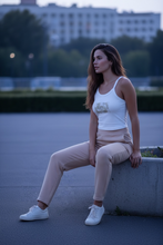 Load image into Gallery viewer, Women’s Micro-rib Tank Top: Vintage Art Nouveau Inspired Floral Design