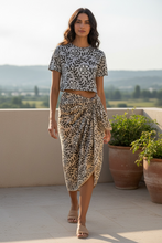 Load image into Gallery viewer, Floral + Vine Art Nouveau All-Over Print Crop Tee