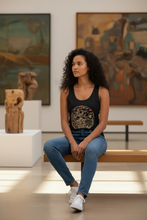 Load image into Gallery viewer, Women's Cotton Tank Top: Qing Dynasty Dragon Medallion Graphic Tee | 17th Century Chinese Textile Art | Unknown Artist Collection