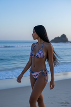 Load image into Gallery viewer, Sand Gold, Marble Wash Recycled String Bikini Top, Top Only