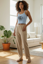 Load image into Gallery viewer, Vintage Bird + Blossom Cotton Crop Top, Vintage 1920s Inspired Ukrainian Woodcut Design, Graphic Cotton Crop Top in Black + White