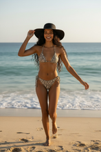 Load image into Gallery viewer, Flower & Vine, Recycled String Bikini, 2 Piece Swimsuit, Art Nouveau Inspired Print