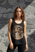Load image into Gallery viewer, Dragon Medallion Poly Tank, Qing Dynasty Art Print, Boho Yoga Festival Top