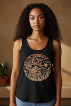 Load image into Gallery viewer, Women's Cotton Tank Top: Qing Dynasty Dragon Medallion Graphic Tee | 17th Century Chinese Textile Art | Unknown Artist Collection