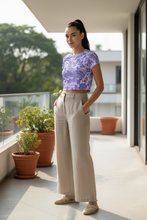 Load image into Gallery viewer, Vintage Phoenix + Floral Print Crop Tee- Baby Pink