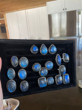 Load image into Gallery viewer, Labradorite Divination Ring with Mesmerizing Blue Sheen – Sterling Silver, Adjustable