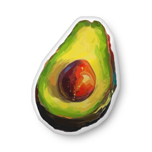 Load image into Gallery viewer, Avocado Pillow, Avocado Painting Pillow, Original Art by Melodia, Made in the USA