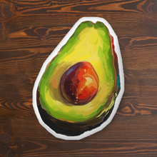 Load image into Gallery viewer, Avocado Pillow, Avocado Painting Pillow, Original Art by Melodia, Made in the USA