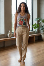 Load image into Gallery viewer, Melodia Gallery women's lilac cotton tank top with vintage firebird graphic art. Boho style.
