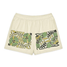 Load image into Gallery viewer, Melodia Gallery cream cotton shorts with vintage passion flower print on legs. Elastic waistband.