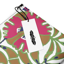 Load image into Gallery viewer, Melodia Gallery Passionflower Art Nouveau Crossbody Bag in faux leather with pink, green, and brown floral print.