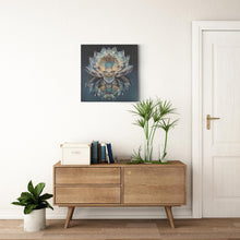 Load image into Gallery viewer, Melodia Gallery You Are The Mirror oil painting reproduction on canvas, featuring a lotus flower with a mirrored reflection.