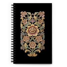 Load image into Gallery viewer, Balinese Floral Spiral Notebook, Art Notebook, Featuring Original Art by Melodia