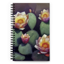Load image into Gallery viewer, Prickly Pears in Bloom Notebook, Art Notebook, Original Oil Painting by Melodia