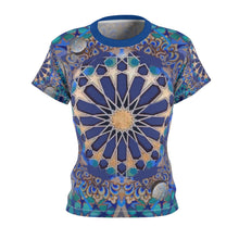 Load image into Gallery viewer, Blue Vishuddha Mandala Women's AOP Cut & Sew Tee