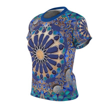 Load image into Gallery viewer, Blue Vishuddha Mandala Women's AOP Cut & Sew Tee