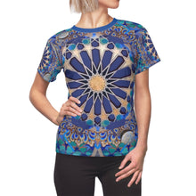 Load image into Gallery viewer, Blue Vishuddha Mandala Women's AOP Cut & Sew Tee