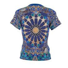 Load image into Gallery viewer, Blue Vishuddha Mandala Women's AOP Cut & Sew Tee