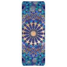 Load image into Gallery viewer, Water Mandala Yoga Mat, Original Art Sublimation Yoga Mat, Tesselations, Sacred Geometry, Water Element, Excersize Mat, Yoga Mat