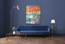 Load image into Gallery viewer, Water Bearer, Aquarius, Original Oil Painting By Melodia Reproduction On Traditional Stretched Canvas, Dragon, Lotus, Zodiac, Spiritual Art