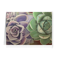 Load image into Gallery viewer, Succulent Arrangement Folded Cards, Stationary Set Of 10 Or 25, Fine Art, Original Painting By Melodia, Blank Cards, Thank You, Birthday