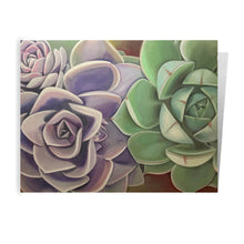 Load image into Gallery viewer, Succulent Arrangement Folded Cards, Stationary Set Of 10 Or 25, Fine Art, Original Painting By Melodia, Blank Cards, Thank You, Birthday