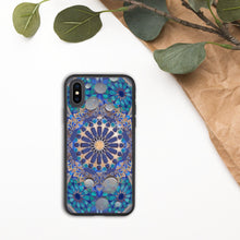Load image into Gallery viewer, Vishuddha Mandala Biodegradable iPhone Case, Original Art by Melodia, Printed on Eco-Friendly Phone Case, Sustainable, Sacred Geometry