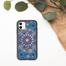 Load image into Gallery viewer, Vishuddha Mandala Biodegradable iPhone Case, Original Art by Melodia, Printed on Eco-Friendly Phone Case, Sustainable, Sacred Geometry