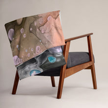 Load image into Gallery viewer, Geode Painting Throw Blanket, Original Art by Melodia Printed on Decorative Cozy Blanket, Oil and Acrylic Painting, Fine Art Blanket