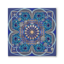 Load image into Gallery viewer, Vishuddha Mandala Intuitive Painting By Melodia, Blue Chakra, Energy, Meditation Art, Print On Traditional Stretched Canvas