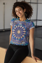 Load image into Gallery viewer, Blue Vishuddha Mandala Women's AOP Cut & Sew Tee
