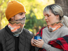 Load image into Gallery viewer, Geode Face Mask/Headband/Neck Gaiter, Fine Art, Original Painting by Melodia Sublimation Printed on Face Covering, Boho, Geological