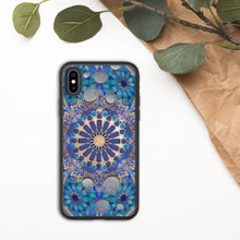 Load image into Gallery viewer, Vishuddha Mandala Biodegradable iPhone Case, Original Art by Melodia, Printed on Eco-Friendly Phone Case, Sustainable, Sacred Geometry