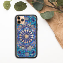 Load image into Gallery viewer, Vishuddha Mandala Biodegradable iPhone Case, Original Art by Melodia, Printed on Eco-Friendly Phone Case, Sustainable, Sacred Geometry