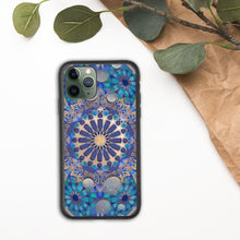 Load image into Gallery viewer, Vishuddha Mandala Biodegradable iPhone Case, Original Art by Melodia, Printed on Eco-Friendly Phone Case, Sustainable, Sacred Geometry