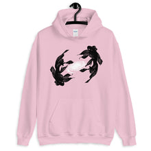 Load image into Gallery viewer, Koi Fish Hoodie, Unisex Hoodie, Art by Melodia, Galaxy, Koi, Boho, Modern, Drawing, Art Fashion