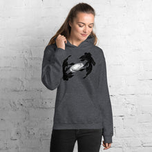 Load image into Gallery viewer, Koi Fish Hoodie, Unisex Hoodie, Art by Melodia, Galaxy, Koi, Boho, Modern, Drawing, Art Fashion