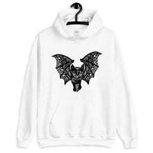 Load image into Gallery viewer, Kitty-Cat Bat Unisex Hoodie, Halloween Inspired, Inktober, Original Drawing by Melodia, Cute Kitten, Kitty, Black Cat, Bat