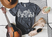 Load image into Gallery viewer, Mushrooms Short-Sleeve Unisex T-Shirt, Original Art by Melodia, Sublimation Print, Nature Lover, Botanical, Plants, Mushroom