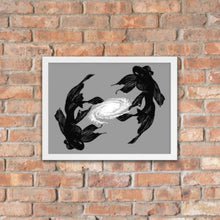 Load image into Gallery viewer, Koi Fish Spiral Galaxy, Framed Poster, Art Print, Original Art by Melodia, Contemporary, Bohemian, Spiritual, Retro, Eclectic Art