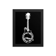 Load image into Gallery viewer, Wanderlust Mandolin, Framed Poster Print, Original Art by Melodia, Nature Lover, Music Lover, Colorado, Mountains, Bluegrass, Music Art