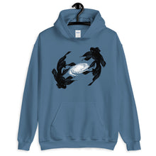 Load image into Gallery viewer, Koi Fish Hoodie, Unisex Hoodie, Art by Melodia, Galaxy, Koi, Boho, Modern, Drawing, Art Fashion